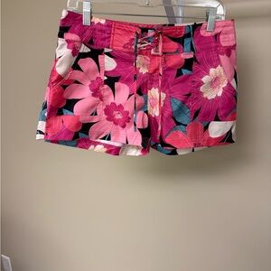 La Blanca Pink Floral Swim Board Shorts Size S